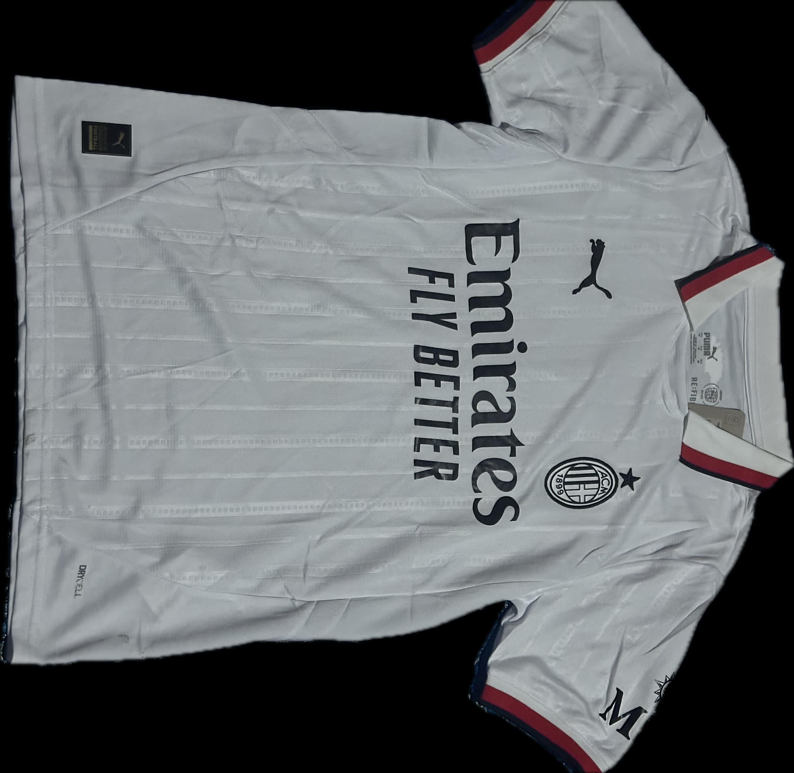 AC Milan white Jersey colar neck 