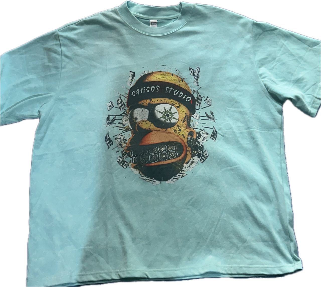 💙✨ Men’s Blue Designer Short Sleeve Top | Size 4XL