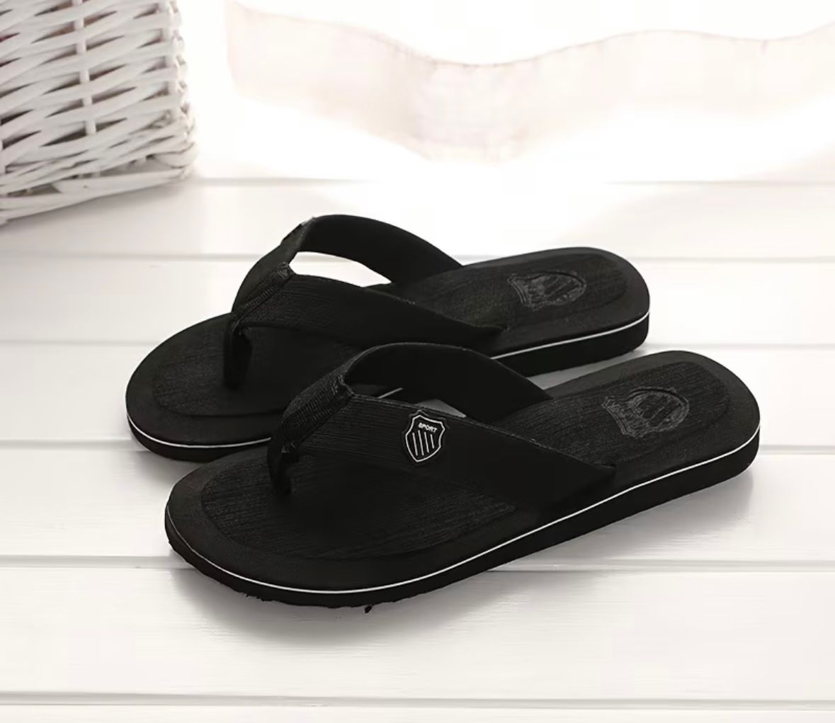 Ultra-Comfort Sport Ergonomic Flip-Flops – Onyx Black