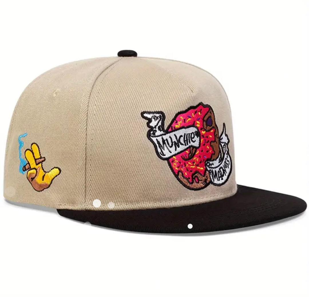Munchie Madness Embroidered Streetwear Snapback Cap