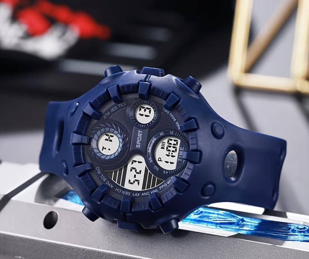 Buy Tactical Multi-Display Rugged Sports Watch – Navy Blue in Bonny Island