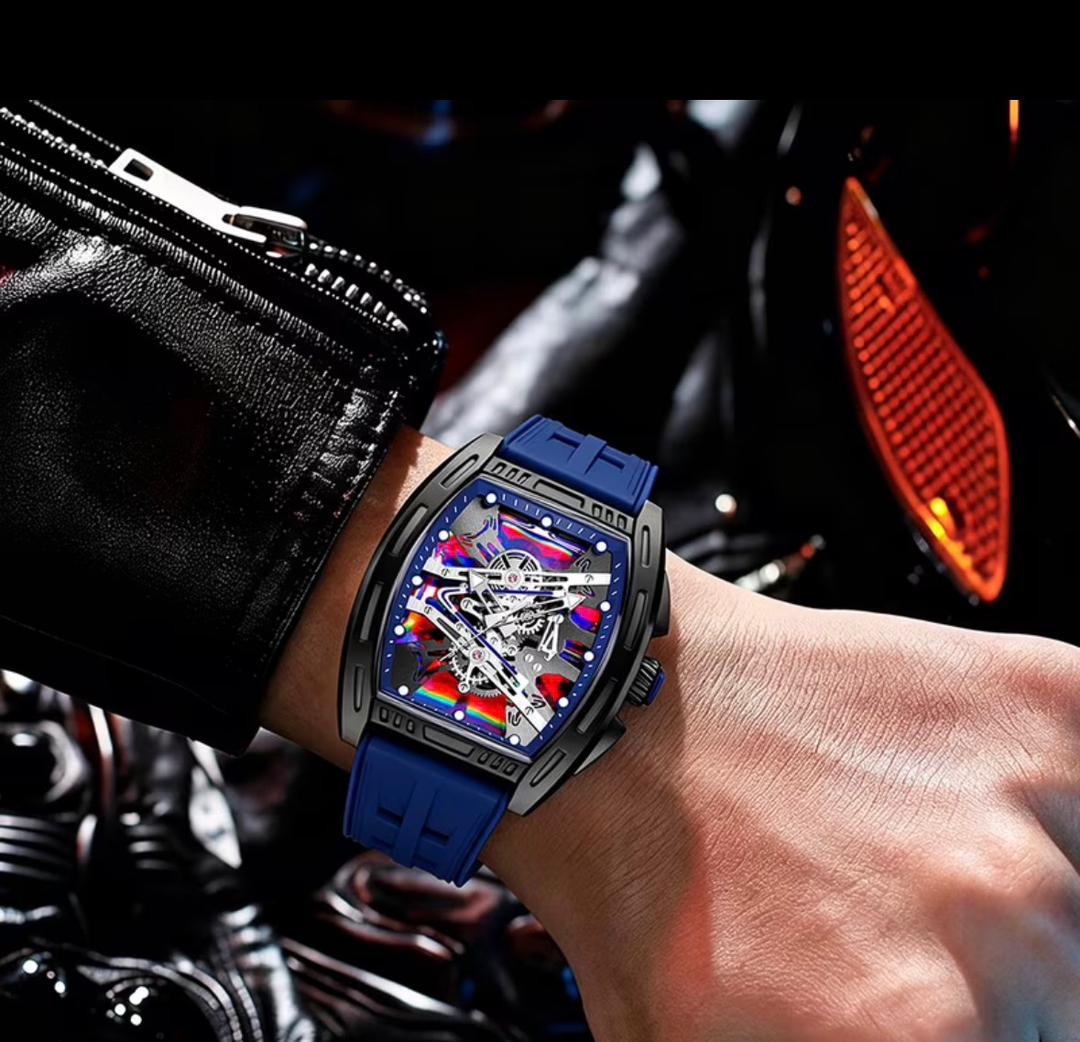 Buy Apex Cyber-Skeletal Tonneau Sports Watch – Cobalt Blue in Bonny Island