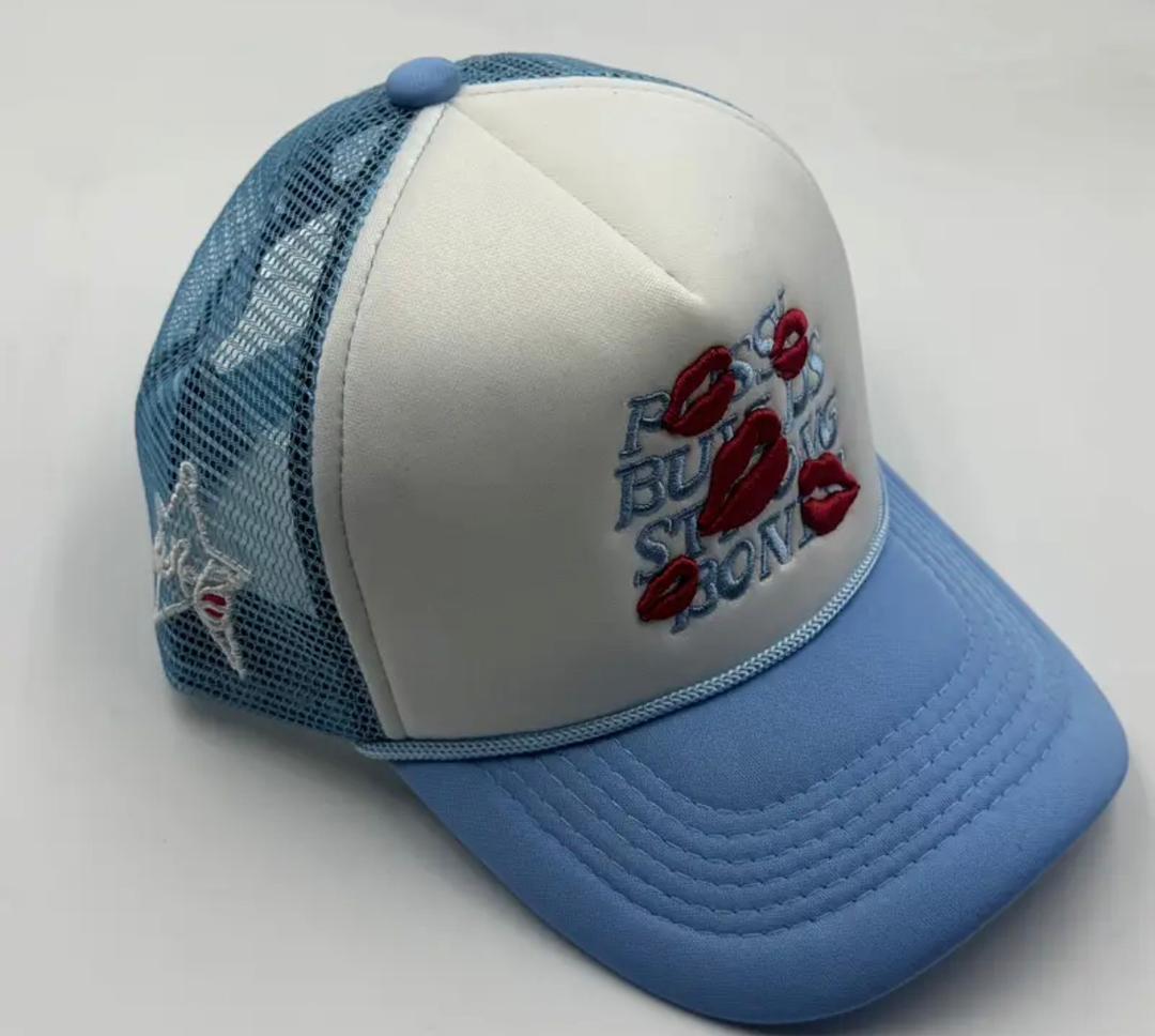 Urban Statement Embroidered Sky Blue Trucker Cap