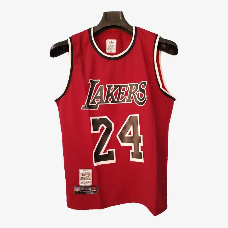Buy  LA Lakers #24 Red Throwback Jersey – Kobe Bryant Legacy Edition (Size 4XL) in Bonny Island