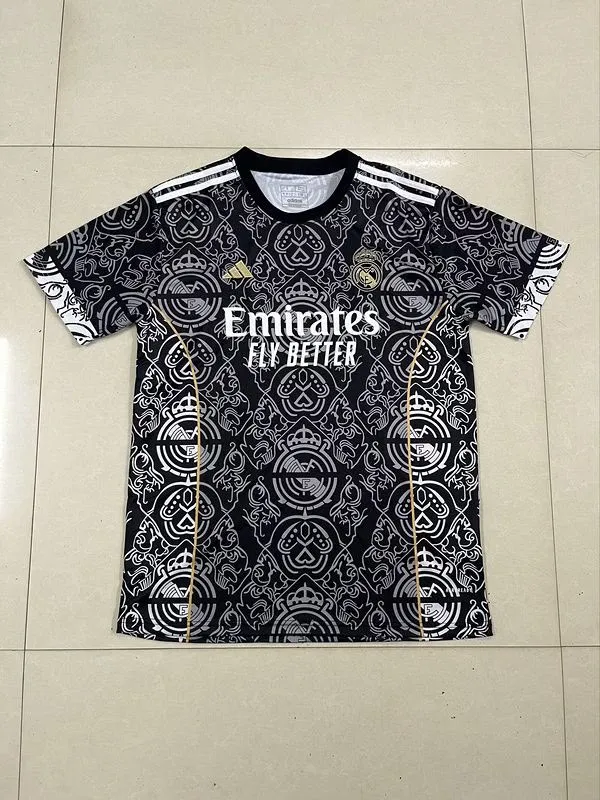 Buy Real Madrid Black Pattern Jersey – Adidas Special Edition (Size S) in Bonny Island