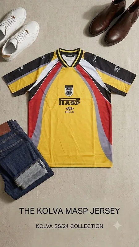 Buy Kolva MASP Jersey – Yellow Retro Football Shirt | SS/24 Collection | Size 4XL in Bonny Island