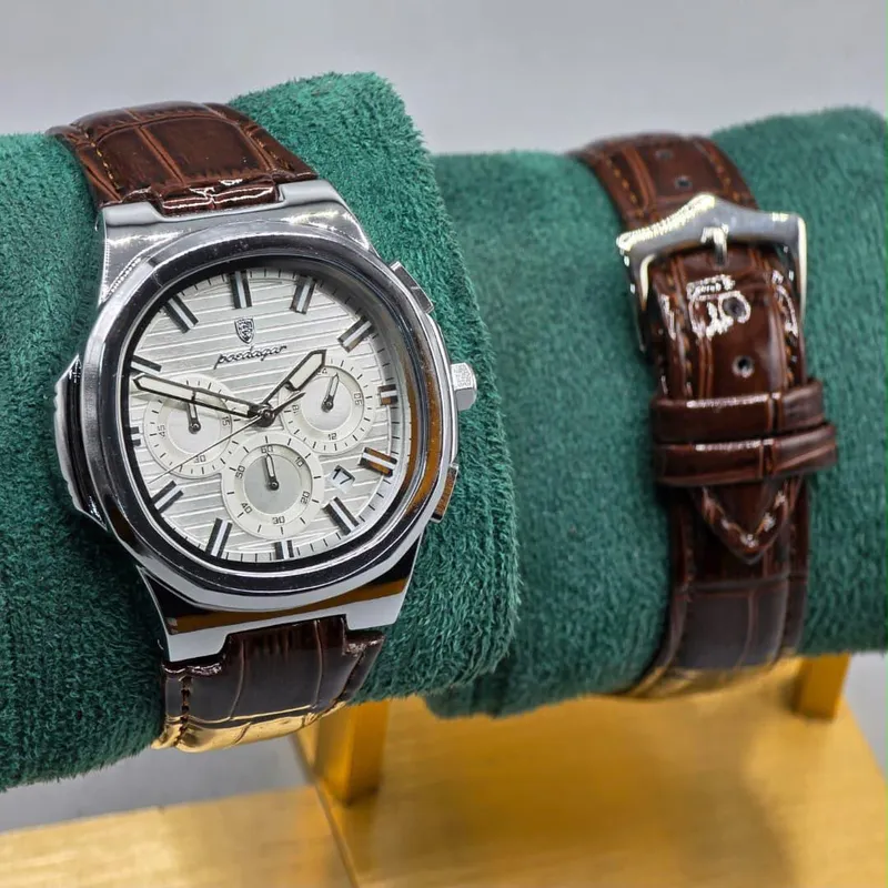 Buy Poedager Prestige Leather Butterfly Buckle Watch in Bonny Island